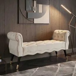 Banc en tissu Paris 120 x 40 x 60 cm