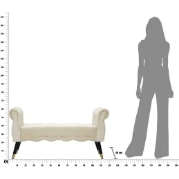 Banc en tissu Paris 120 x 40 x 60 cm