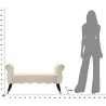 Banc en tissu Paris 120 x 40 x 60 cm