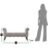 Banc en tissu Paris 120 x 40 x 60 cm