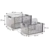Corbeilles de rangement en bois vieilli et métal (Lot de 2)