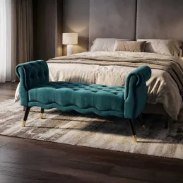 Banc en tissu Paris 120 x 40 x 60 cm
