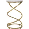 Bout de canapé en métal et marbre Spiral 27.5 x 47.5 cm