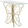 Console en métal doré Butterfly 110 x 40 x 76 cm