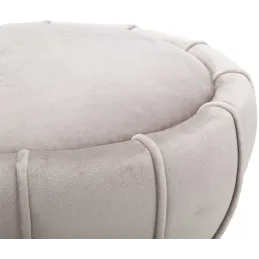 Pouf en tissu et métal Flower 40 x 44 cm