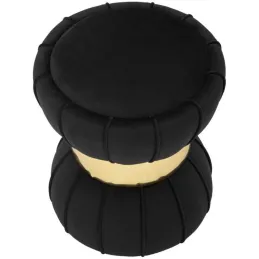 Pouf en tissu et métal Flower 40 x 44 cm