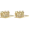 Etagère chevet en métal doré Butterfly 43 x 19.2 x 16.5 cm (Lot de 2)