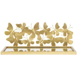 Etagère chevet en métal doré Butterfly 43 x 19.2 x 16.5 cm (Lot de 2)