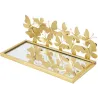 Etagère chevet en métal doré Butterfly 43 x 19.2 x 16.5 cm (Lot de 2)