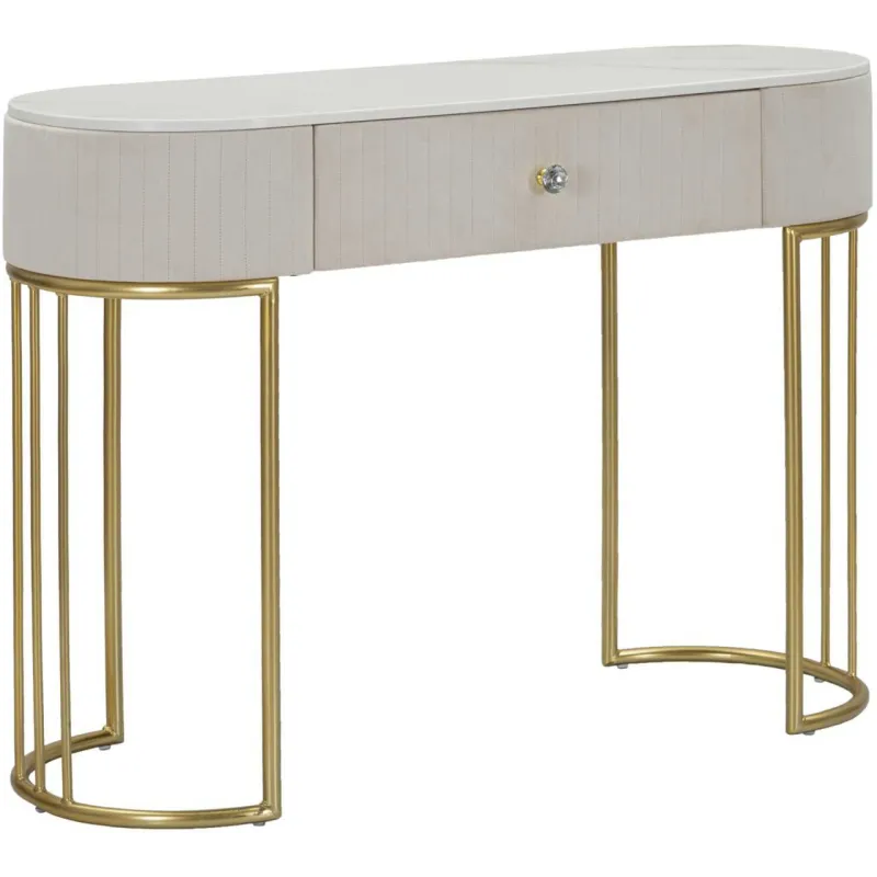 Console en métal avec tiroir Montpellier 100 x 40 x 75 cm