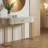 Console en métal avec tiroir Montpellier 100 x 40 x 75 cm