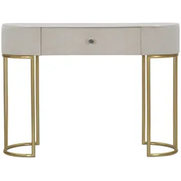 Console en métal avec tiroir Montpellier 100 x 40 x 75 cm