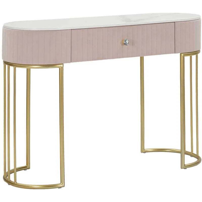 Console en métal avec tiroir Montpellier 100 x 40 x 75 cm