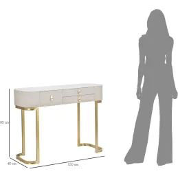 Console en métal et bois Beauty 100 x 40 x 80 cm