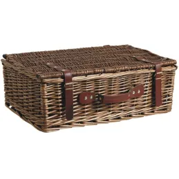 Valise en osier clair