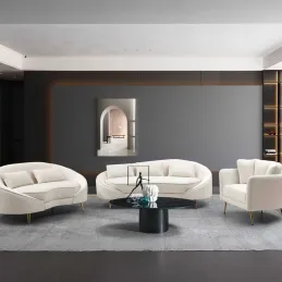 Canapé en tissu 3 places Oslo 185 x 84 x 68 cm