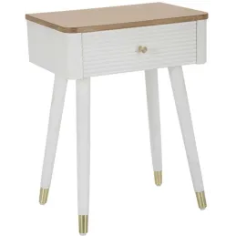 Table de chevet en bois de frêne Matera 45 x 32 x 62 cm