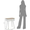 Table de chevet en bois de frêne Matera 45 x 32 x 62 cm