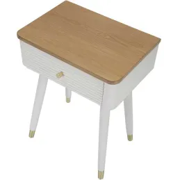 Table de chevet en bois de frêne Matera 45 x 32 x 62 cm