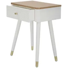 Table de chevet en bois de frêne Matera 45 x 32 x 62 cm