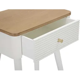 Table de chevet en bois de frêne Matera 45 x 32 x 62 cm