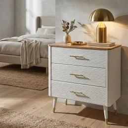 Commode en bois de frêne Matera 78 x 37 x 80 cm