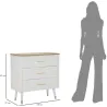 Commode en bois de frêne Matera 78 x 37 x 80 cm