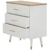 Commode en bois de frêne Matera 78 x 37 x 80 cm