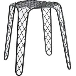 Tabouret en métal noir antique