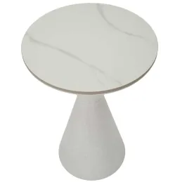 Bout de canapé en métal et céramique Double 44.5 x 63 cm