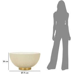 Table basse en métal et céramique Elge 71 x 38 cm