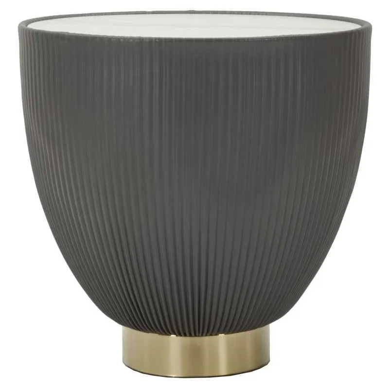 Table basse en métal et céramique Elge 46 x 45 cm