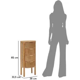 Chiffonnier en bois de sapin Gothenburg 38 x 33.5 x 82 cm