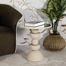 Bout de canapé avec plateau miroir Dune