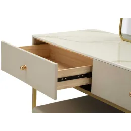 Coiffeuse en bois de pin avec miroir et tabouret Luxury