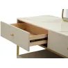 Coiffeuse en bois de pin avec miroir et tabouret Luxury