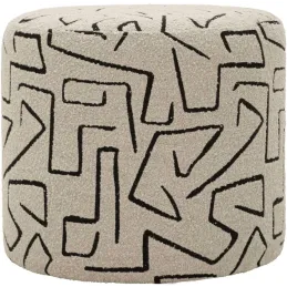 Pouf en tissu Nairobi 44 x 40 cm