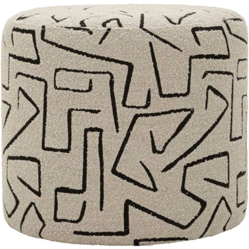 Pouf en tissu Nairobi 44 x 40 cm