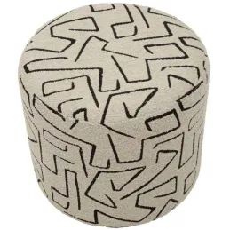 Pouf en tissu Nairobi 44 x 40 cm