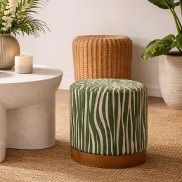 Pouf en tisu Savana 40 x 40 cm