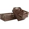 Caisses en bois vieilli (Lot de 3)