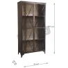 Armoire en métal et verre