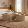 Table basse en bois d'hévéa Frankfurt (Set de 2)