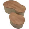 Table basse en bois d'hévéa Frankfurt (Set de 2)