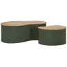 Table basse en bois d'hévéa Frankfurt (Set de 2)