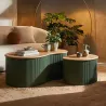 Table basse en bois d'hévéa Frankfurt (Set de 2)