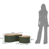 Table basse en bois d'hévéa Frankfurt (Set de 2)