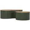 Table basse en bois d'hévéa Frankfurt (Set de 2)