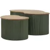 Table basse en bois d'hévéa Frankfurt (Set de 2)