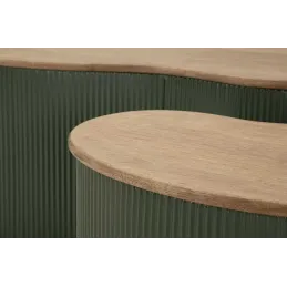 Table basse en bois d'hévéa Frankfurt (Set de 2)